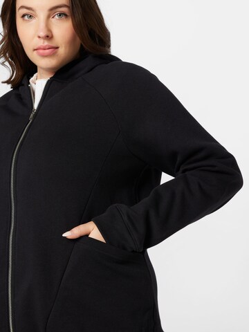 Zizzi Zip-Up Hoodie in Black