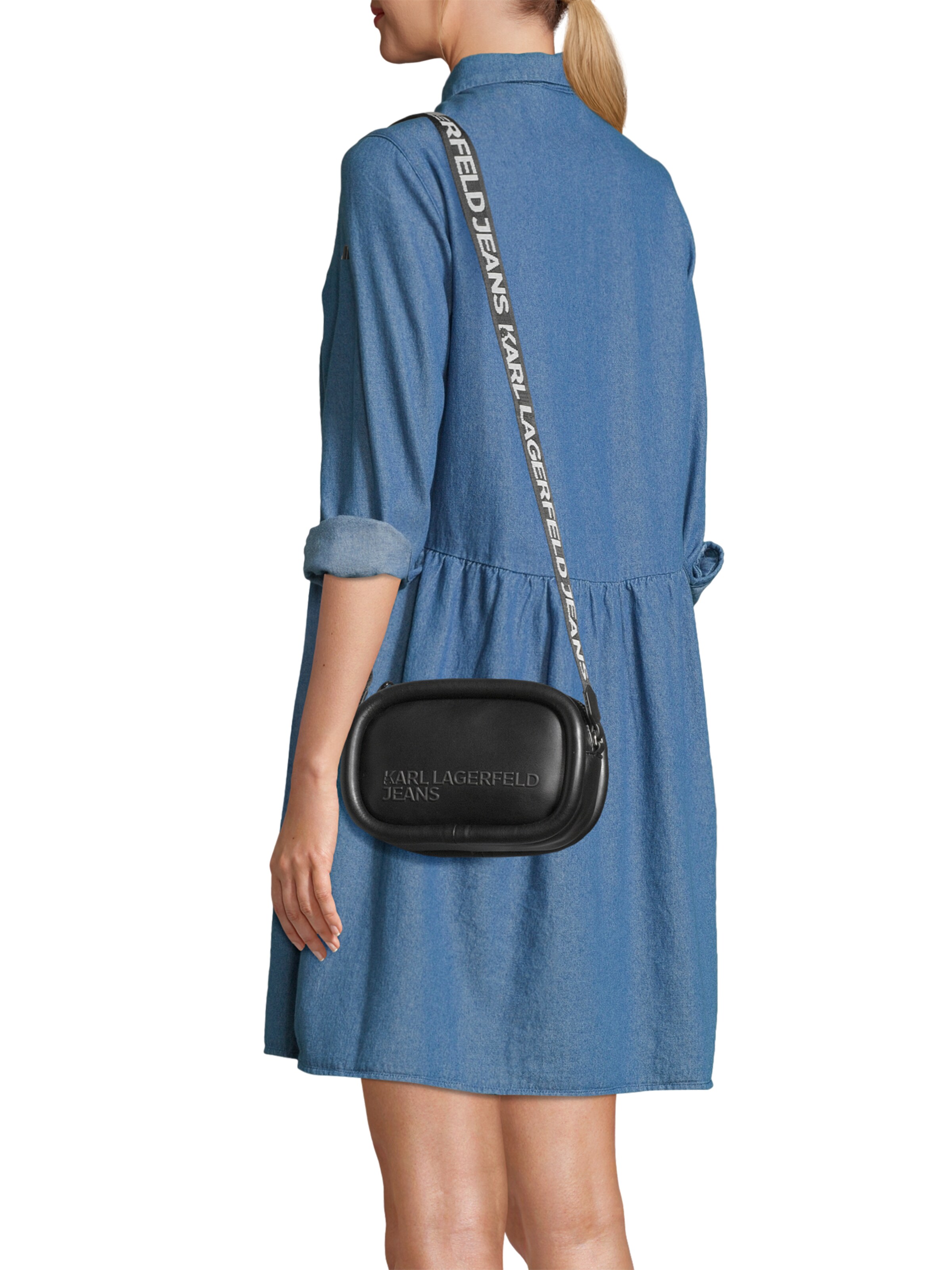 KARL LAGERFELD JEANS Чанта с презрамки в черно