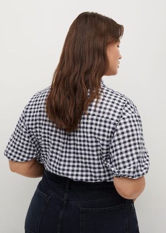 MANGO Bluse 'Vichy' i blå