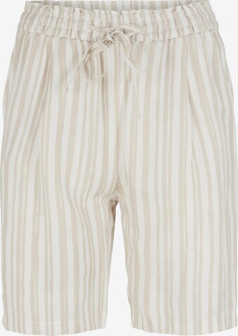 TOM TAILOR Loosefit Bandplooibroek in Beige: voorkant