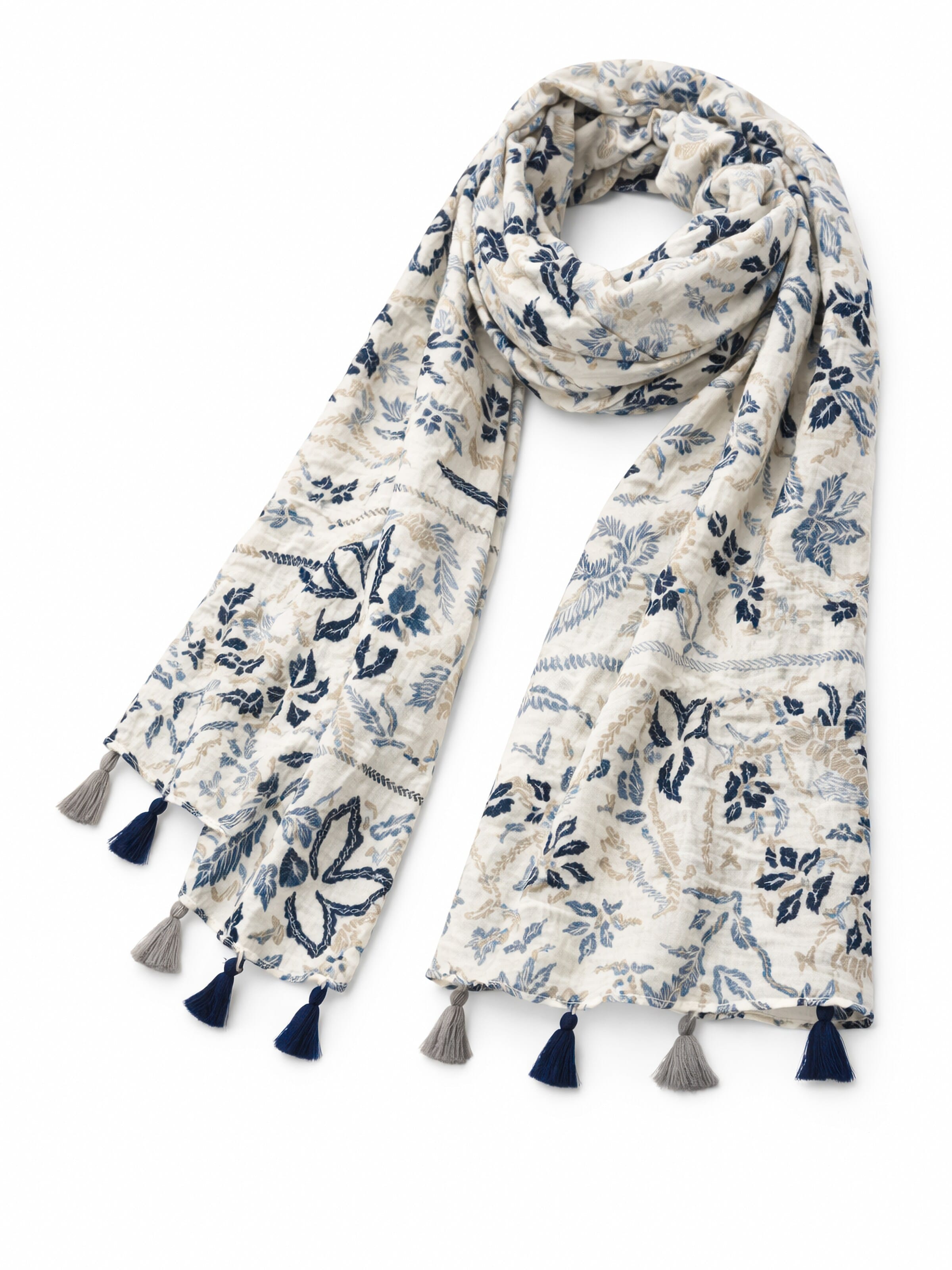 COLLEZIONE ALESSANDRO Scarf 'Jeanslover' in White: front