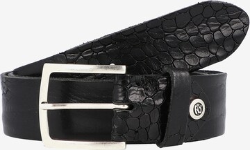 b.belt Handmade in Germany Riem 'Bela' in Zwart: voorkant