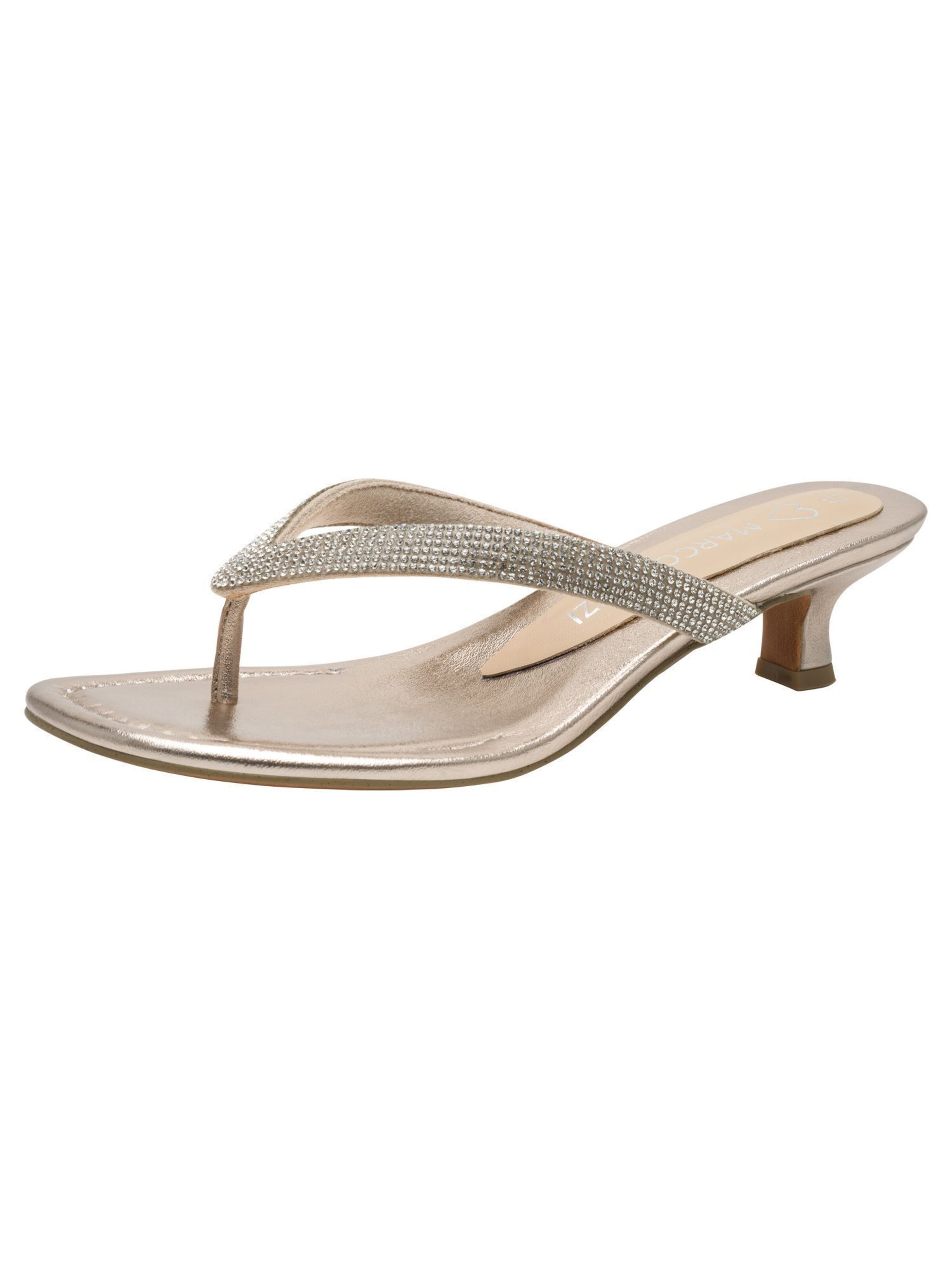 Tongs MARCO TOZZI en or : devant