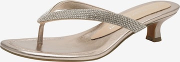 Tongs MARCO TOZZI en or : devant