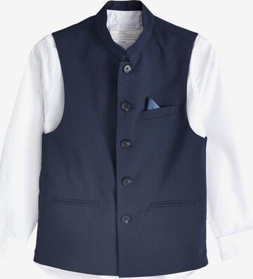 Next Set: Weste und Hemd in Blau: Vorderseite