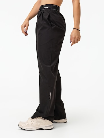 neverover Wide leg Sportbroek 'NOVO' in Zwart