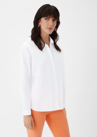 comma casual identity Blouse in Wit: voorkant