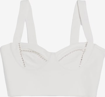 Bershka Corsage in White: front