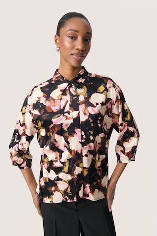 T-shirt SOAKED IN LUXURY en mélange de couleurs : devant
