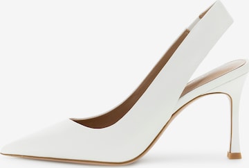 Décolleté sling di CAFè NOIR in beige: frontale