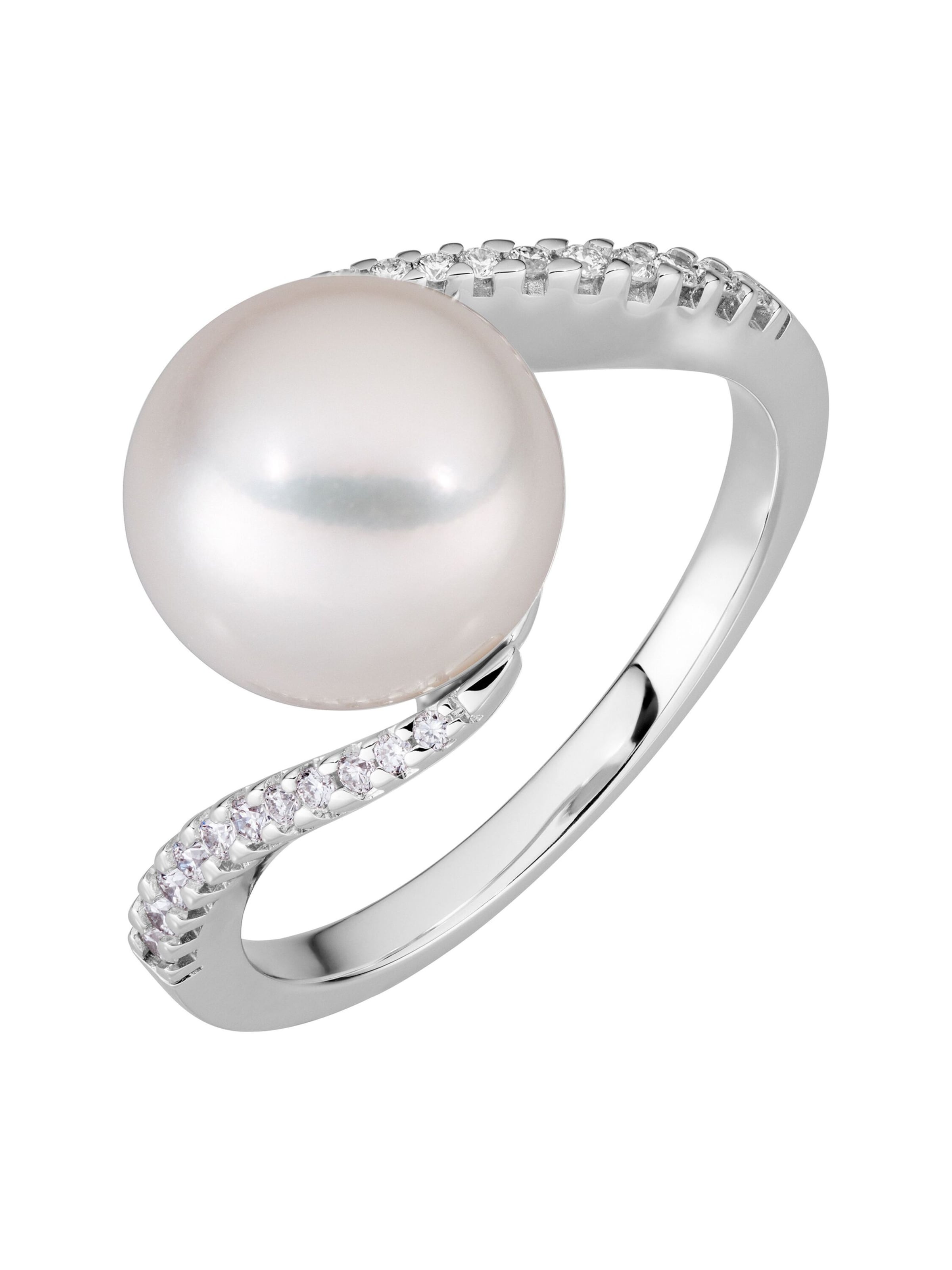 Orolino Ring in silber / perlweiß, Produktansicht