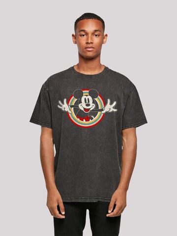 T-Shirt 'Disney Mickey Mouse Hello' F4NT4STIC en noir : devant