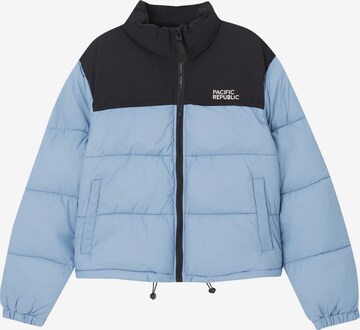 Pull&Bear Winterjas in Blauw: voorkant