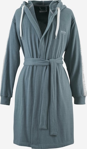 BOSS Home Long Bathrobe 'BOSS_SENS' in Blue: front