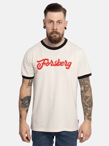 FORSBERG Shirt 'mit Vintage Logo' in Beige