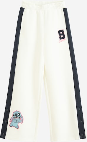 Cool Club Loosefit Housut 'LILO&STITCH' värissä valkoinen: etupuoli