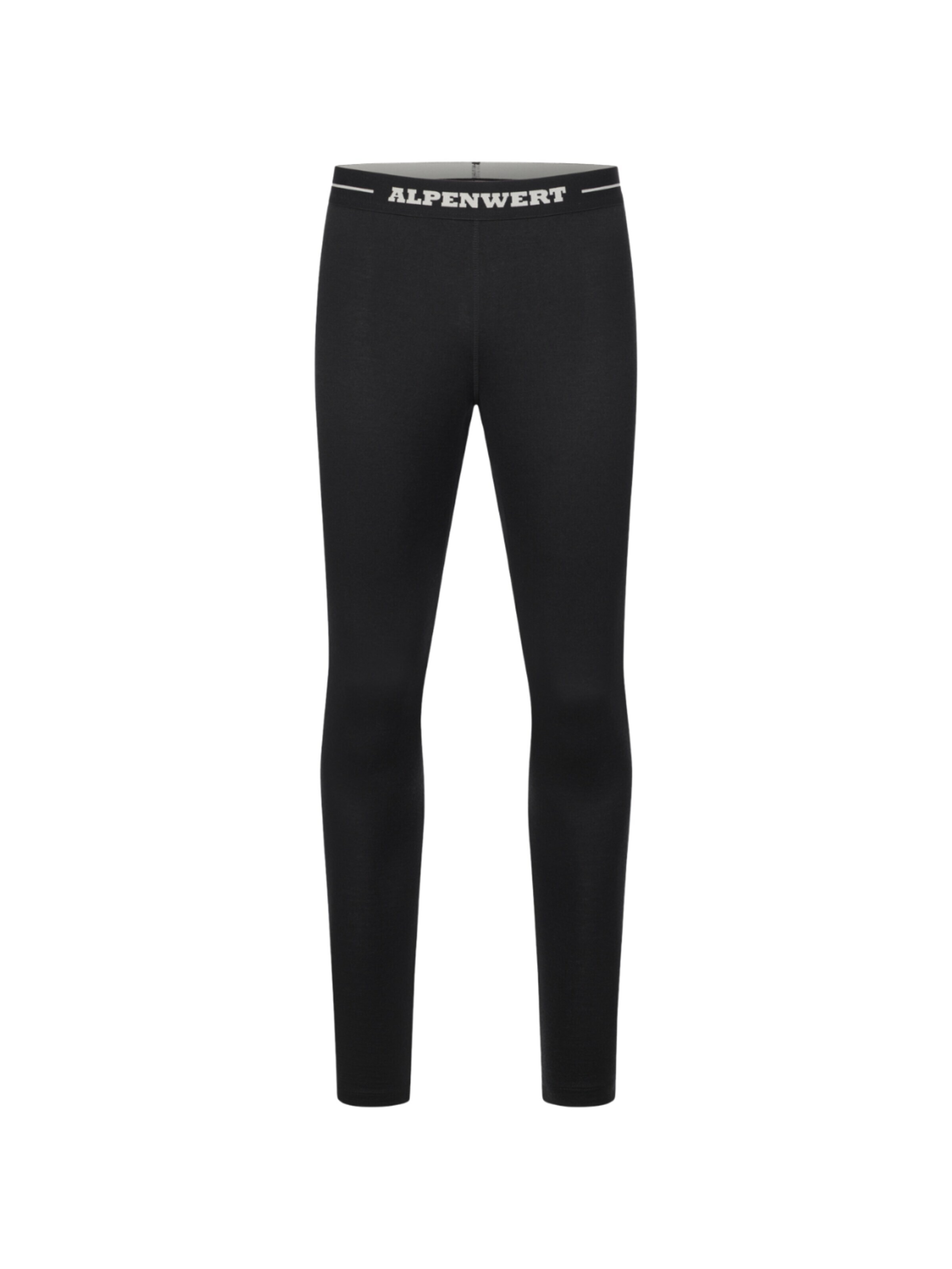 Alpenwert Long Johns 'Lange Unterhose Herren 100% Merino' in Black