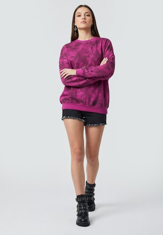 Sweat-shirt myMo ROCKS en rose