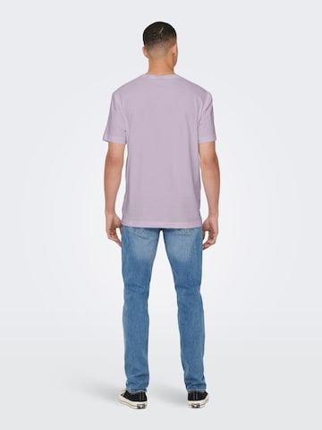 Only & Sons T-shirt 'MAX' i lila