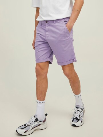 JACK & JONES Chino Pants in Purple: front