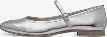 TAMARIS Ballet Flats with Strap in Silver