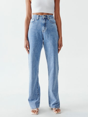Calli regular Jeans i blå: forside