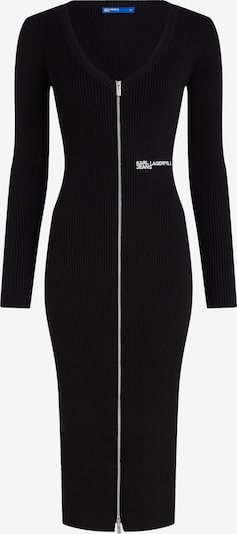 Rochie tricotat KARL LAGERFELD JEANS pe negru / alb, Vizualizare produs