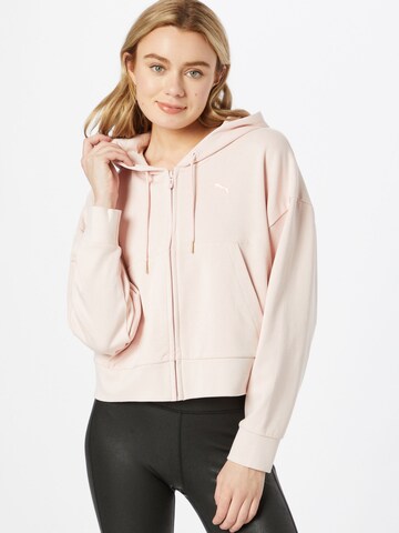 Veste de survêtement PUMA en rose : devant