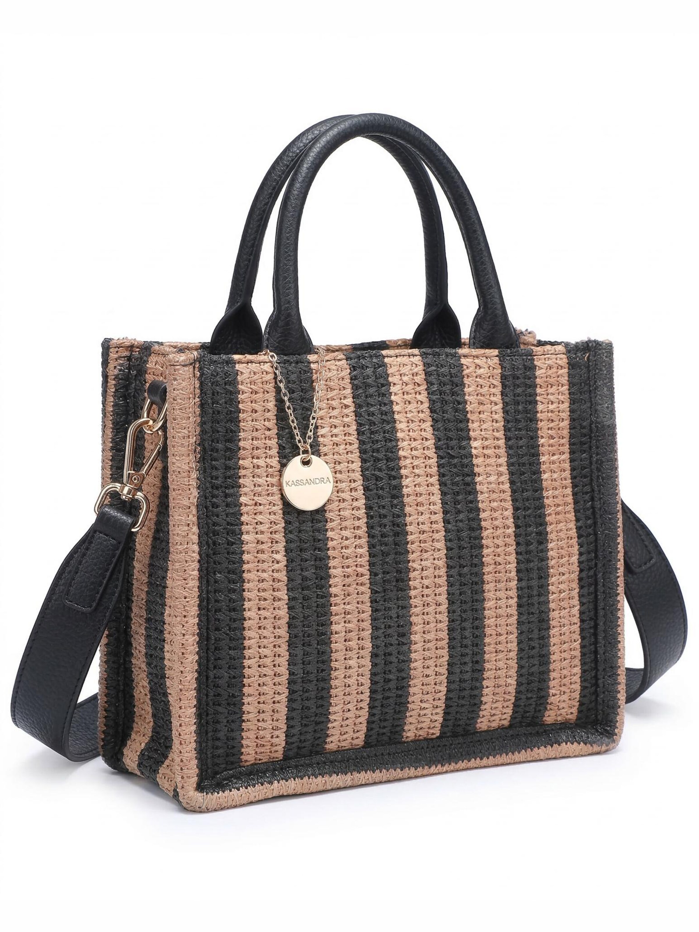 Borsa a tracolla 'Borsa a Tracolla Eliara Donna - Tessuto Intrecciato Rafia e' di Kassandra in marrone