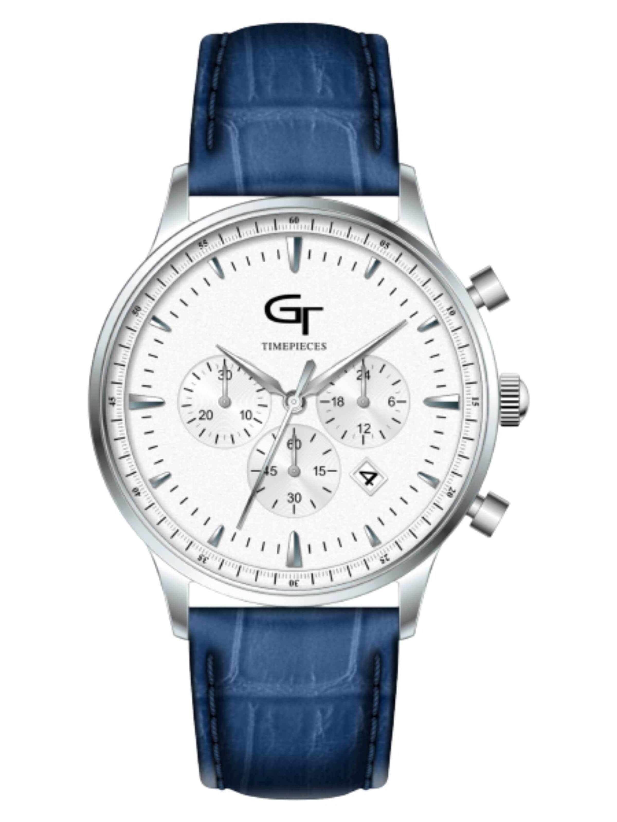 Montre à affichage analogique 'SAPPHIRE CRYSTAL' GT Collection en bleu : devant
