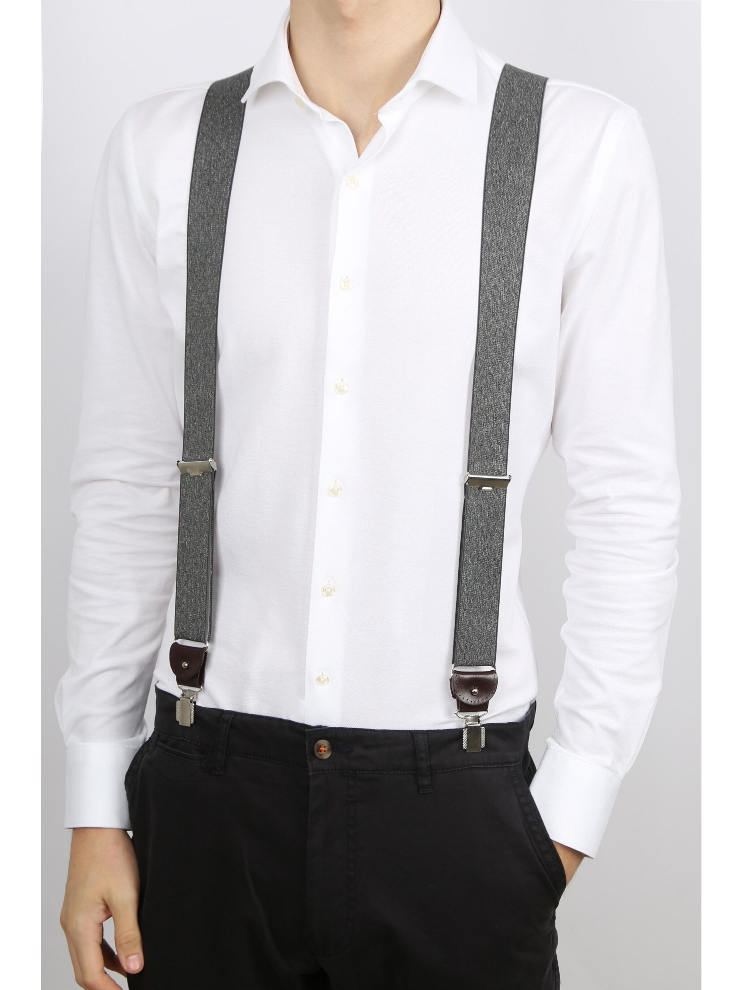 Profuomo Suspenders in Grey