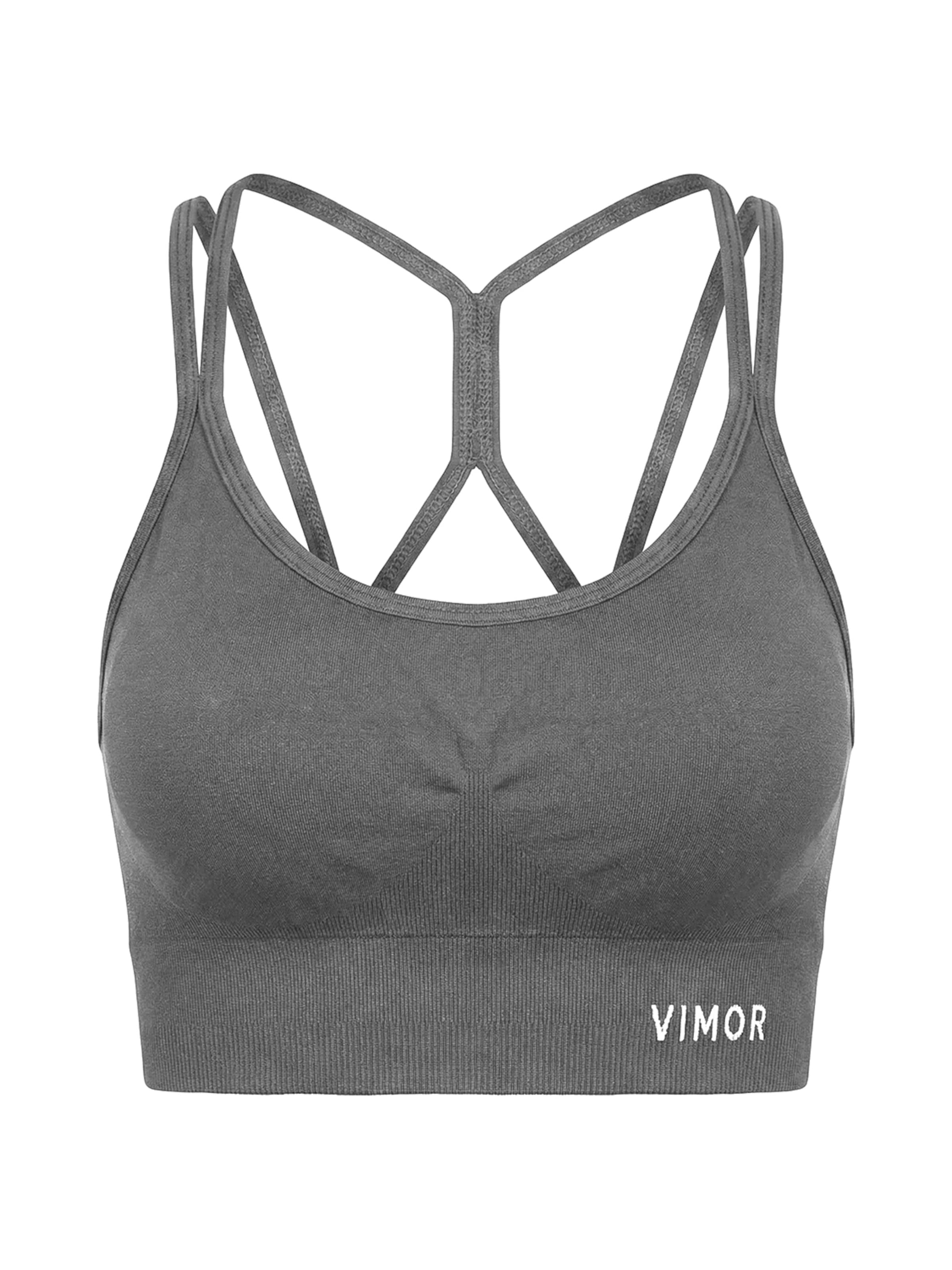 Vimor Push-up Sports Bra 'Joy Sports Bra' in Grey: front