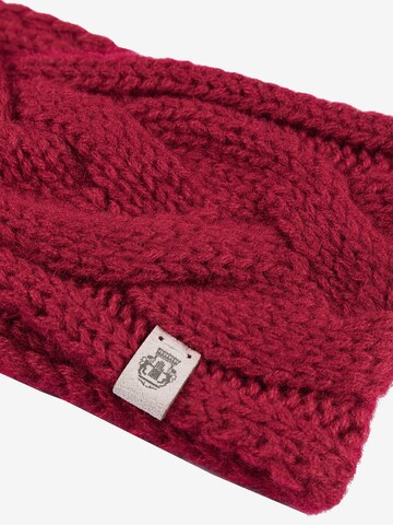 Roeckl Hoofdband ' Braided Cashmere ' in Rood