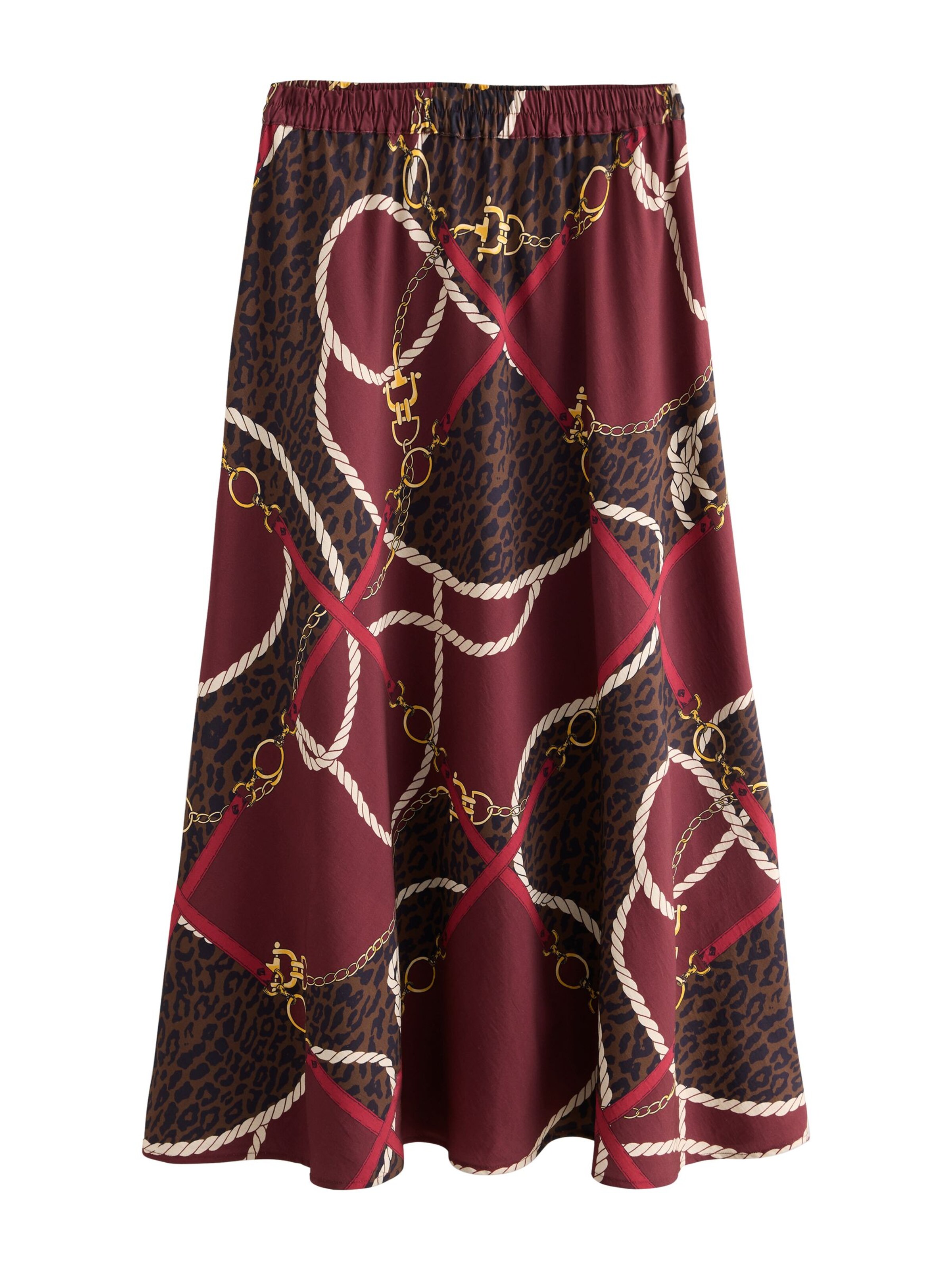 Next Rok in 36 in de kleur Bruin / Goud / Bordeaux / Wit, Productweergave