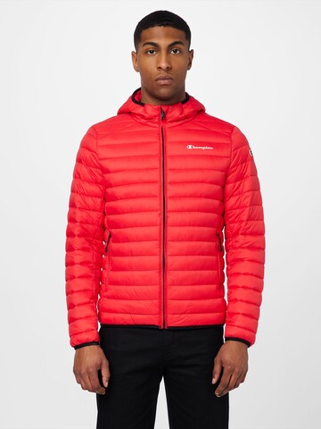 Champion Authentic Athletic Apparel Tussenjas in Rood: voorkant