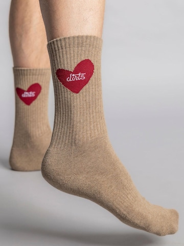 Dirts Socks 'Heart Socks 2.0' in Brown