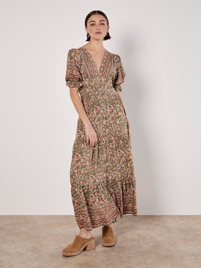 Apricot Sarasa Floral Maxi Dress ' ' in khaki, Produktansicht
