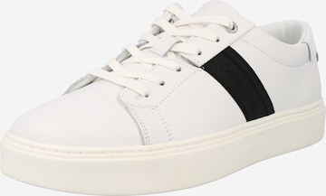 Calvin Klein - Zapatillas deportivas bajas en blanco: frente