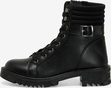 BUTIGO Lace-Up Boots 'FREIZEITSTI' in Black: front