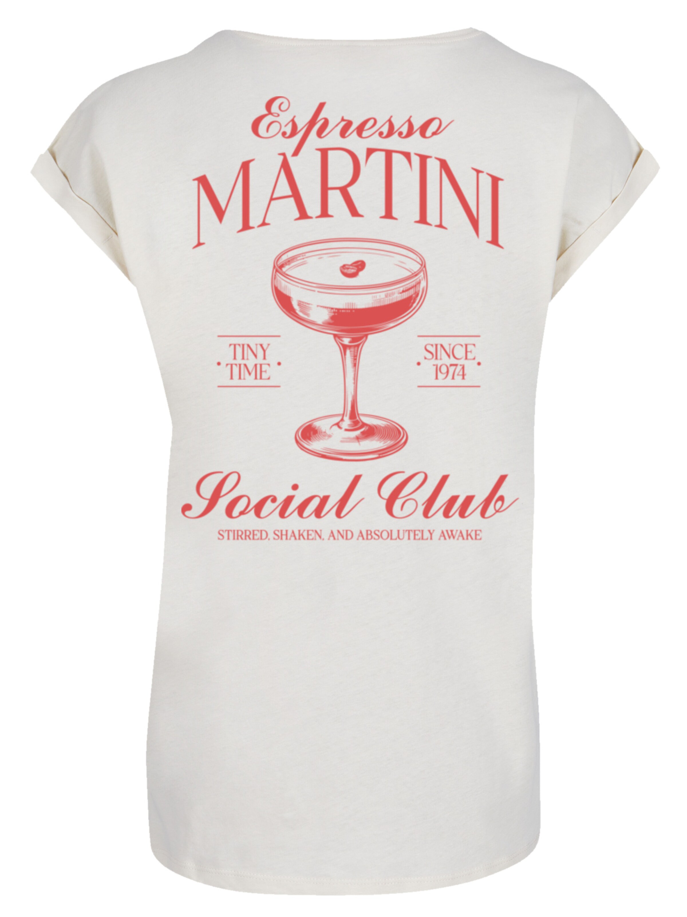 F4NT4STIC Shirt 'Espresso Martini Social Club' in Beige