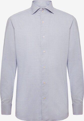 Coupe regular Chemise business Boggi Milano en bleu : devant