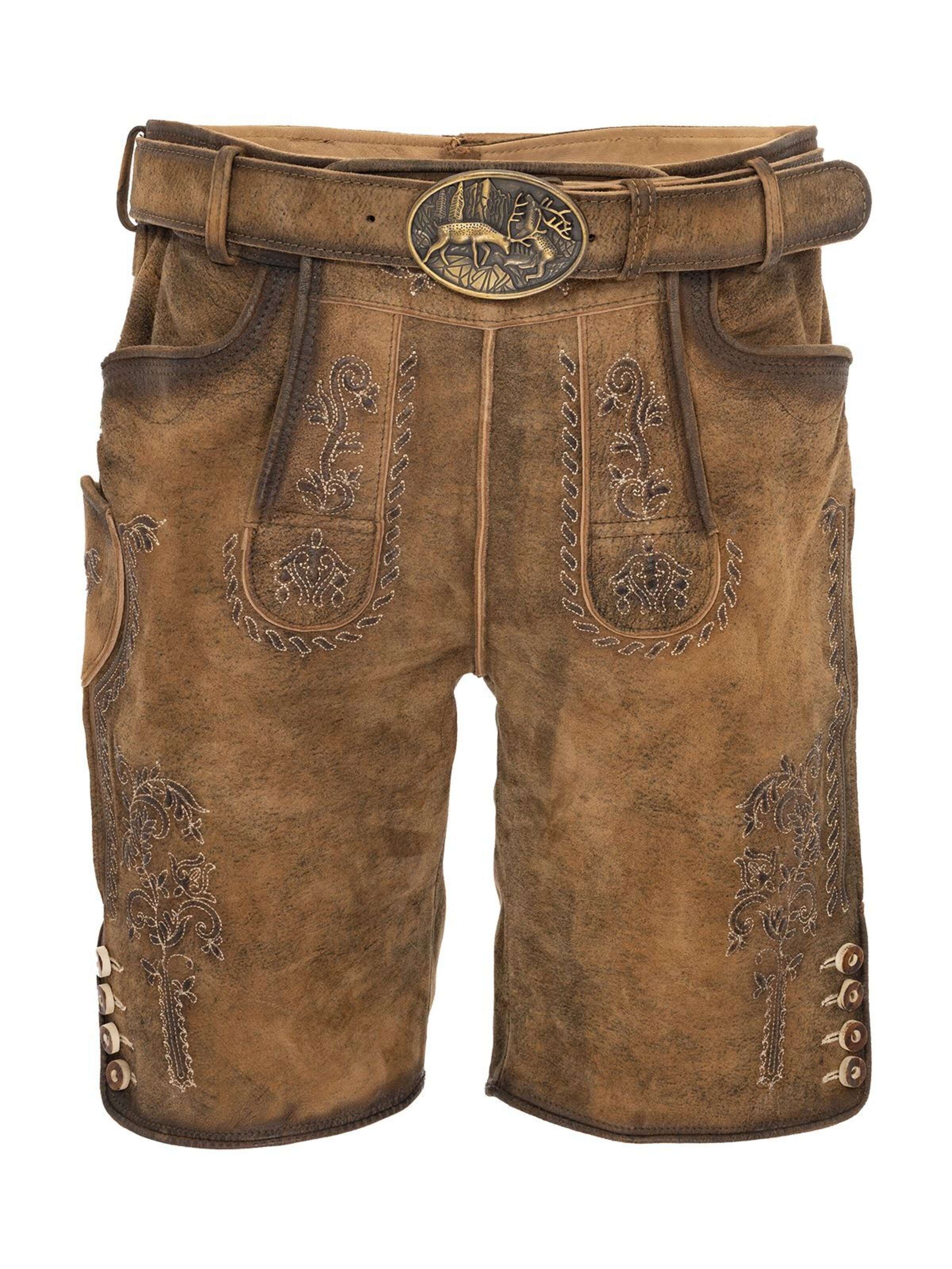 Gwandler1896 Regular Trachtenhose 'Florian'‌‌‌‌‌‌‌‌ in Braun: Vorderseite