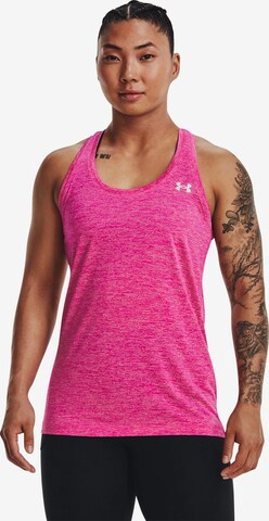 UNDER ARMOUR Sports Top 'Tech' in Pink: front
