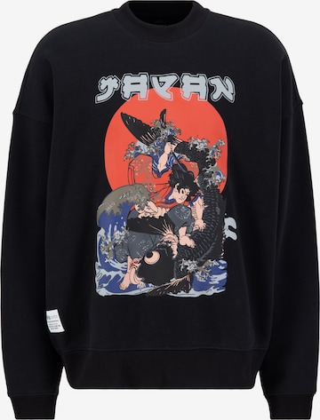 ALPHA INDUSTRIES Sweatshirt 'Japan Warrior' in Schwarz: predná strana