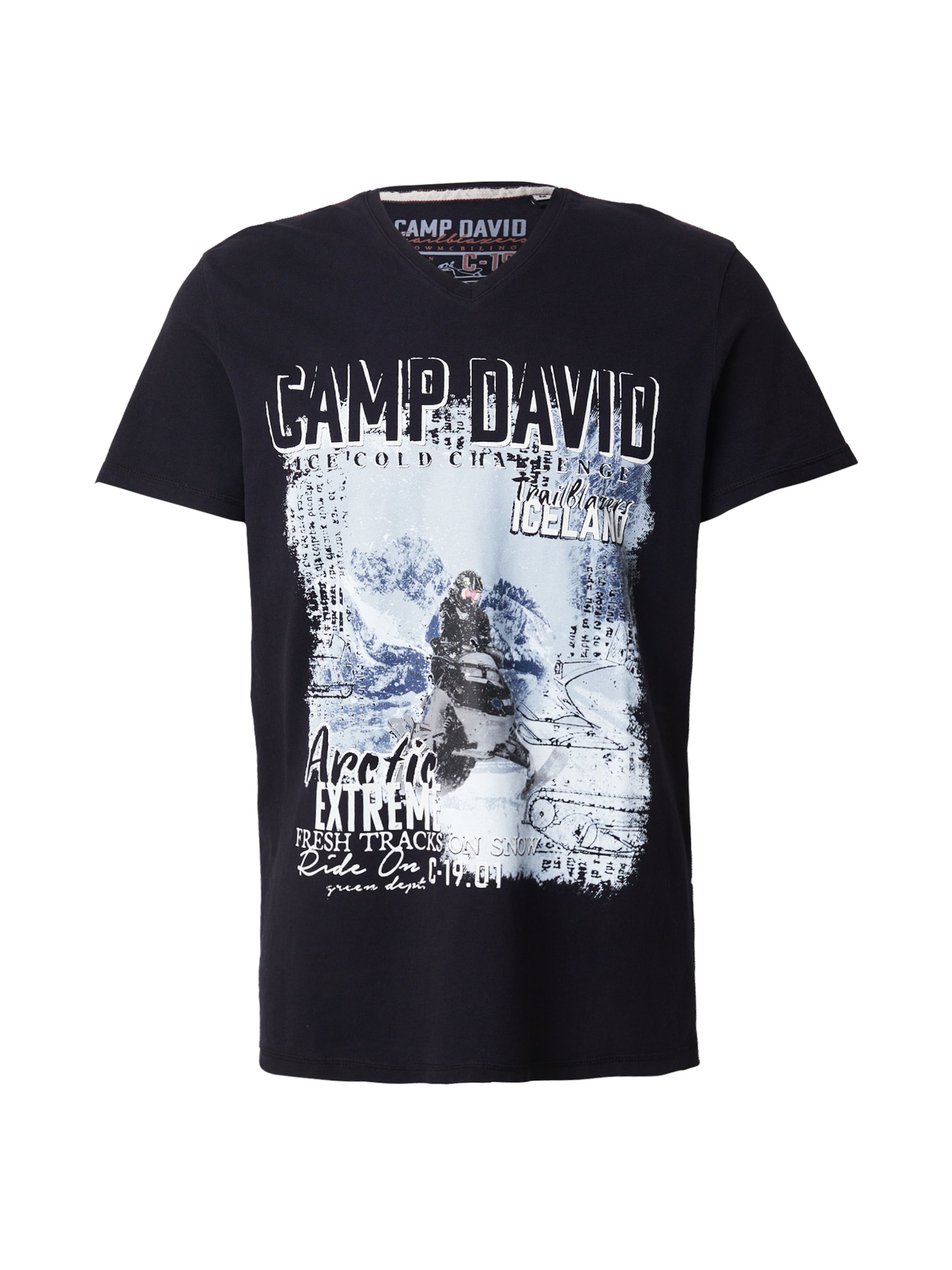 CAMP DAVID Koszulka w kolorze niebieski: przód