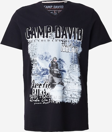 Maglietta di CAMP DAVID in blu: frontale