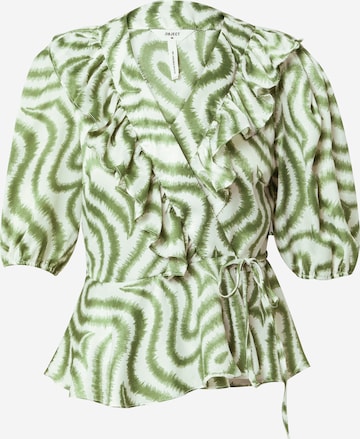 OBJECT - Blusa 'PAPAYA' en verde: frente