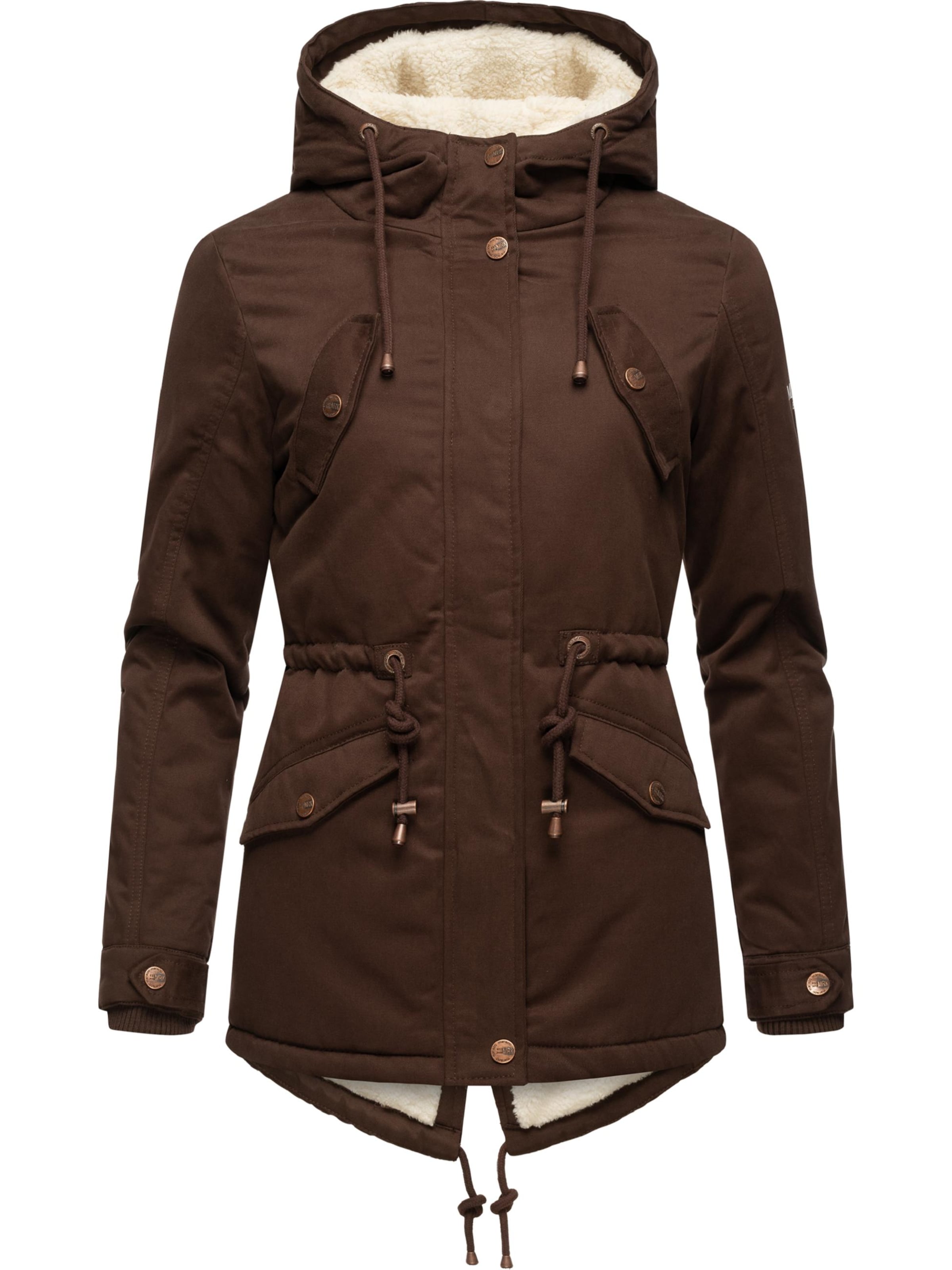 MARIKOO Winter parka 'Manolya' in Brown