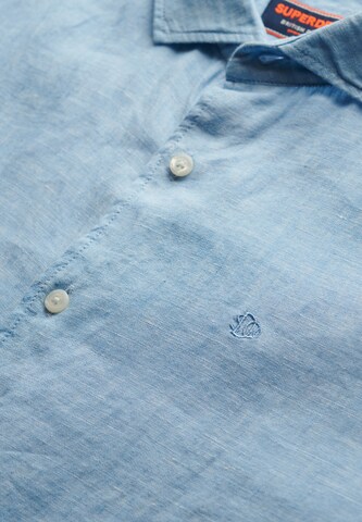 Superdry Regular fit Overhemd in Blauw