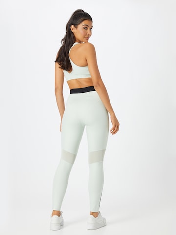 ADIDAS SPORTSWEAR Skinny Workout Pants 'Hyperglam 3-Stripes' in Green
